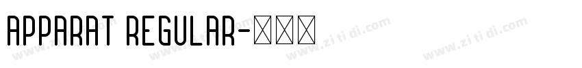 Apparat Regular字体转换